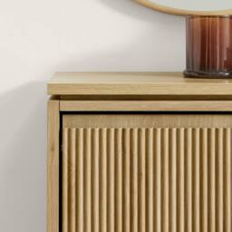 FurnitureboxUK Penrose Oak Effect Wood Shoe Storage Cabinet in Light Brown - thumbnail 6