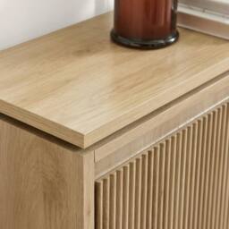 FurnitureboxUK Penrose Oak Effect Wood Shoe Storage Cabinet in Light Brown - thumbnail 5