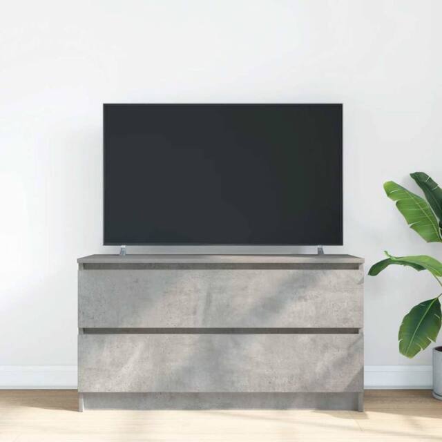 Berkfield Home TV Cabinet Concrete Grey 100x35x54 cm Engineered Wood - Size: 100 x 35 x 54 cm - image 1