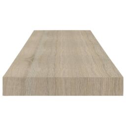 Berkfield Home Floating Wall Shelf Oak 80x23.5x3.8 cm MDF in Brown - thumbnail 5