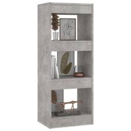 Berkfield Home Classic Book Cabinet/Room Divider Concrete Grey 40x30x103 cm Engi - Size: 40 x 30 x 103 cm - thumbnail 4