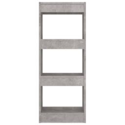 Berkfield Home Classic Book Cabinet/Room Divider Concrete Grey 40x30x103 cm Engi - Size: 40 x 30 x 103 cm - thumbnail 5