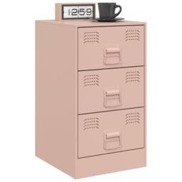 Berkfield Home Stylish Bedside Cabinets 2 pcs Pink 34.5x39x62 cm Steel