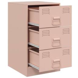 Berkfield Home Stylish Bedside Cabinets 2 pcs Pink 34.5x39x62 cm Steel - thumbnail 7