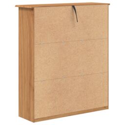 "Berkfield Home Hutch ""ASKIM"" 91x30x104 cm Solid Wood Pine in Brown - Size: 91 x 30 x 104 cm" - thumbnail 6