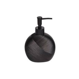 Showerdrape Ripple Textured Liquid Soap Dispenser in Black - thumbnail 3
