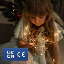 Desiretech LED Battery-Powered Fairy Lights Copper Wire String Lights 2Pack 50LED in Warm White - thumbnail 8