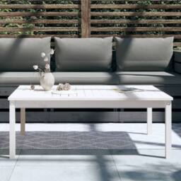 Berkfield Home Garden Table White 121x82.5x45 cm Solid Wood Pine