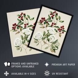 "Artery8 New Zealand Maire Tawake Tree Flowers Featon Wall Art Poster Print in Beige - Size: W18"" x H24""" - thumbnail 2