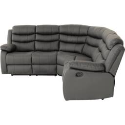 Seconique Roma Corner Recliner Sofa Grey Faux Leather - thumbnail 8