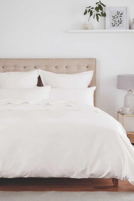 Murmur ' 250TC Plain Dye' Duvet Cover in White - Size: Super King - image 1