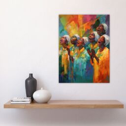 "Artery8 Christian Gospel Choir Colourful African Music Artwork Large Wall Art Poster Print Thick Paper 18X24 Inch - Size: W18"" x H24""" - thumbnail 4