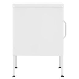 Berkfield Home Nightstands 2 pcs White 35x35x51 cm Steel - Size: 35 x 35 x 51 cm - thumbnail 4