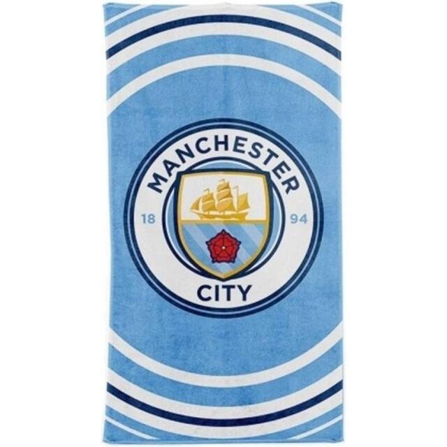 Manchester City FC Official Pulse Design Towel in Blue - image 1