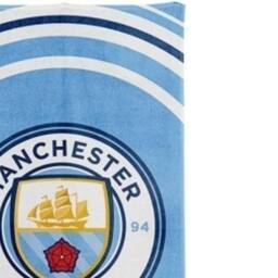 Manchester City FC Official Pulse Design Towel in Blue - thumbnail 2