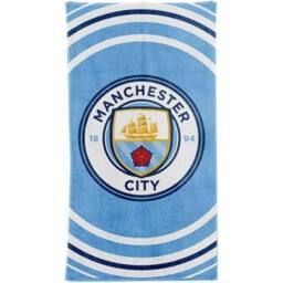 Manchester City FC Official Pulse Design Towel in Blue - thumbnail 1