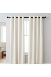 Living and Home Glossy Black Metal Telescopic Curtain Rod with Brackets - Size: 360 cm - thumbnail 3
