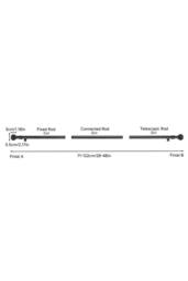 Living and Home Glossy Black Metal Telescopic Curtain Rod with Brackets - Size: 360 cm - thumbnail 8