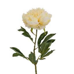 Hill Interiors Double Peony Artificial Plant in Cream - thumbnail 1