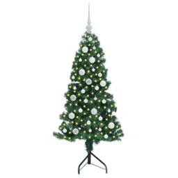 Berkfield Home Corner Artificial Christmas Tree Green 120 cm PVC & Metal - thumbnail 3