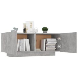 Berkfield Home TV Cabinet Concrete Grey 100x35x40 cm Engineered Wood - Size: 100 x 35 x 40 cm - thumbnail 3