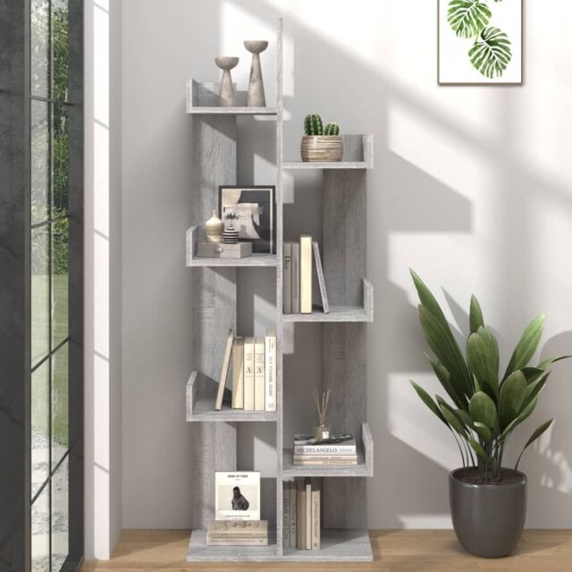 Berkfield Home Book Cabinet 48x25.5x140 cm Grey Sonoma Engineered Wood - image 1