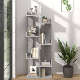 Berkfield Home Book Cabinet 48x25.5x140 cm Grey Sonoma Engineered Wood - thumbnail 1