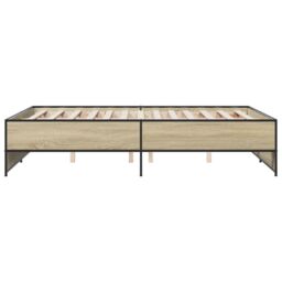 Berkfield Home Bed Frame without Mattress Sonoma Oak 140x190 cm in Brown - thumbnail 5