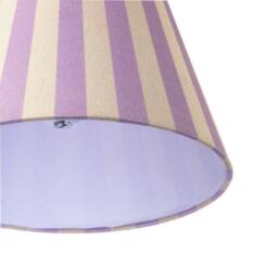 Happy Homewares Coloured & Oatmeal Linen Striped Coolie Shade with Cotton Inner in Lilac - Size: 10 inches - thumbnail 5