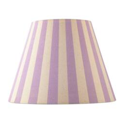 Happy Homewares Coloured & Oatmeal Linen Striped Coolie Shade with Cotton Inner in Lilac - Size: 10 inches - thumbnail 4