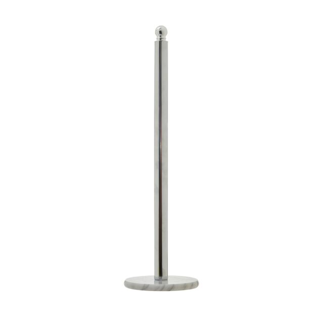Orsina Stable Light Gold Large Toilet Roll Holder With Marble Base, Design Toilet Holder, Sturdy Roll Holder in Silver - image 1