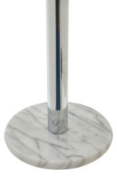 Orsina Stable Light Gold Large Toilet Roll Holder With Marble Base, Design Toilet Holder, Sturdy Roll Holder in Silver - thumbnail 3