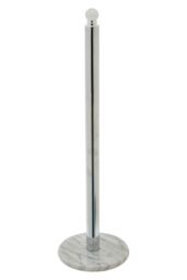 Orsina Stable Light Gold Large Toilet Roll Holder With Marble Base, Design Toilet Holder, Sturdy Roll Holder in Silver - thumbnail 2