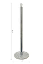 Orsina Stable Light Gold Large Toilet Roll Holder With Marble Base, Design Toilet Holder, Sturdy Roll Holder in Silver - thumbnail 5