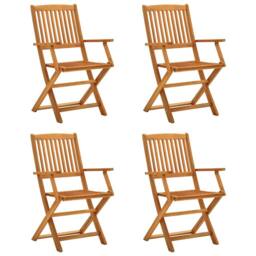 Berkfield Home 5 Piece Garden Dining Set Solid Wood Acacia in Brown - thumbnail 3