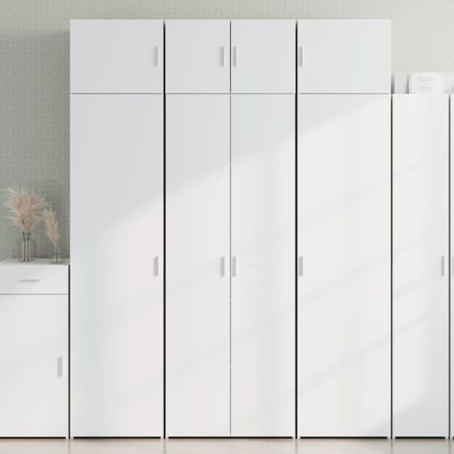 Berkfield Home Storage Cabinet White 70x42.5x225 cm Engineered Wood - image 1