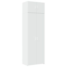 Berkfield Home Storage Cabinet White 70x42.5x225 cm Engineered Wood - thumbnail 2