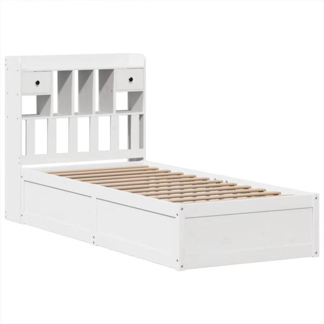 Berkfield Home Beautiful Bed Frame without Mattress White 90x190 cm Single Solid - image 1