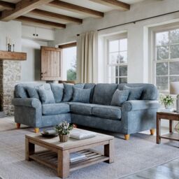 The Great Sofa Company Flora 1 Corner 2 Sofa Glory Steel in Dark Blue - thumbnail 1