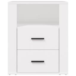 Berkfield Home Classic Bedside Cabinet White 50x36x60 cm Engineered Wood - Size: 50 x 36 x 60 cm - thumbnail 6