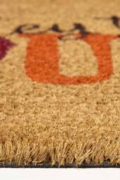 Homescapes Hey There Pumpkin Non-Slip Coir Doormat, 40 x 60 cm in Natural - thumbnail 3