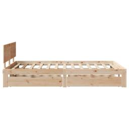 Berkfield Home Bed Frame with Drawers without Mattress 120x190 cm Small Double in Light Brown - thumbnail 5