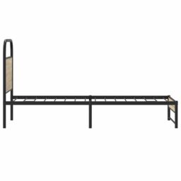 Berkfield Home Bed Frame Without Mattress 75x190 cm Smoked Oak Engineered Wood in Brown - thumbnail 6