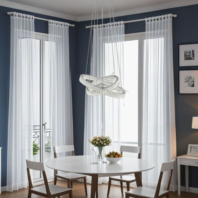 Pagazzi Ausilia Polished Chrome & Crystal Led Pendant Ceiling Light in Silver - image 1