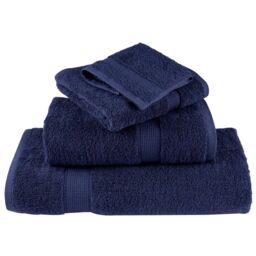 Berkfield Home 12 Piece Premium Towel Set SOLUND Navy Blue 600 gsm - thumbnail 4