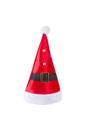 VFM e-Store Christmas Hat Santas Belt Velvet Hat X 1 20cm x 30cm x 57cm Red - Size: 20 cm x 30 cm x 57 cm