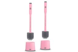 Swan Lynsey Dispensing Toilet Brush Bundle in Pink