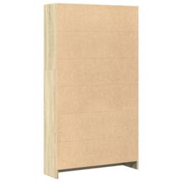 Berkfield Home Decorative Bookcase Sonoma Oak 80x24x143 cm Engineered Wood in Light Oak - Size: 80 x 24 x 143 cm - thumbnail 6