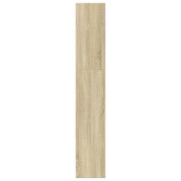 Berkfield Home Decorative Bookcase Sonoma Oak 80x24x143 cm Engineered Wood in Light Oak - Size: 80 x 24 x 143 cm - thumbnail 5