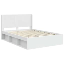 Berkfield Home Bed Frame with Storage & Headboard White 150 x 200 cm - thumbnail 4